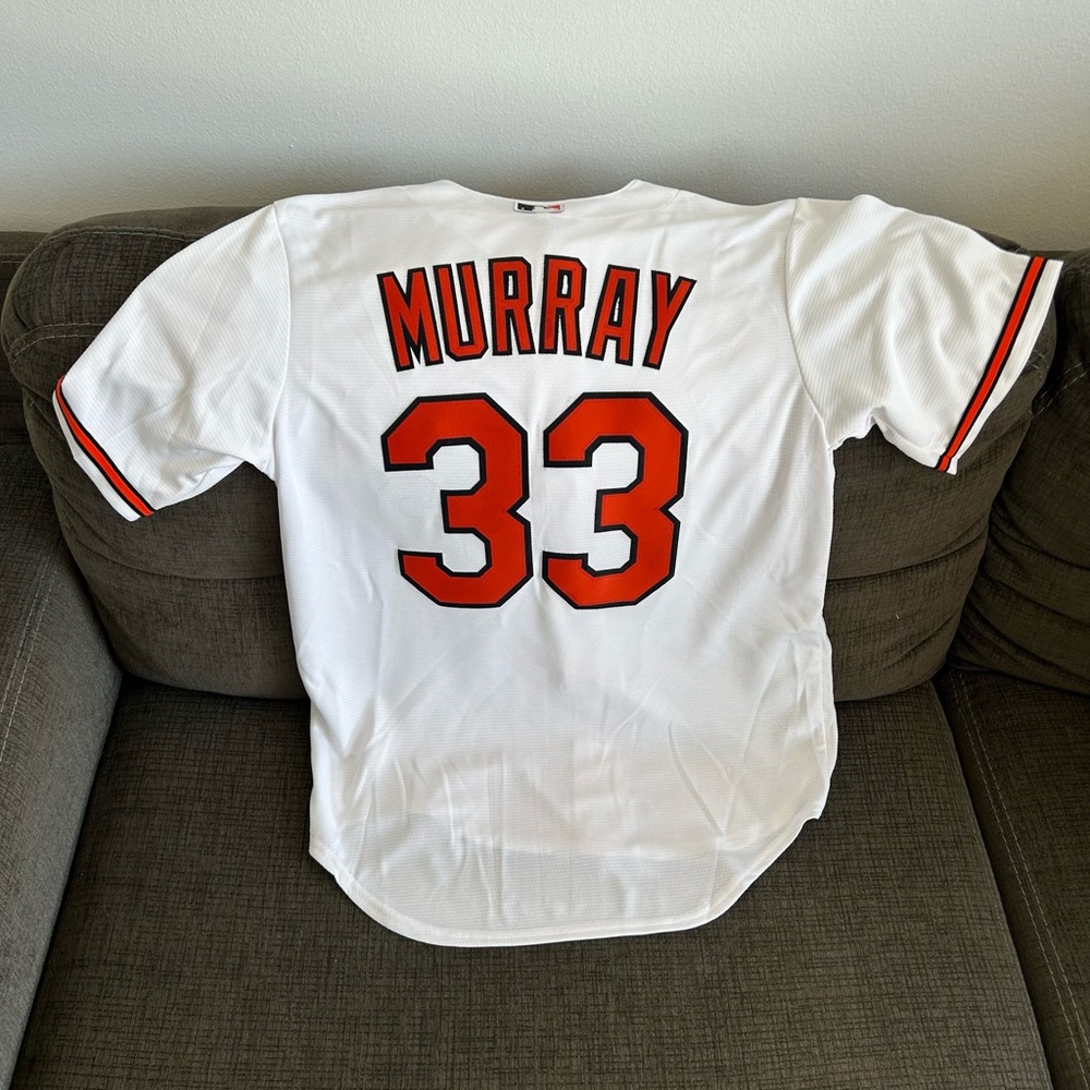 Nike Authentic Baltimore Orioles Eddie Murray Baseball White Jersey Men’s Sz: M - Picture 7 of 8
